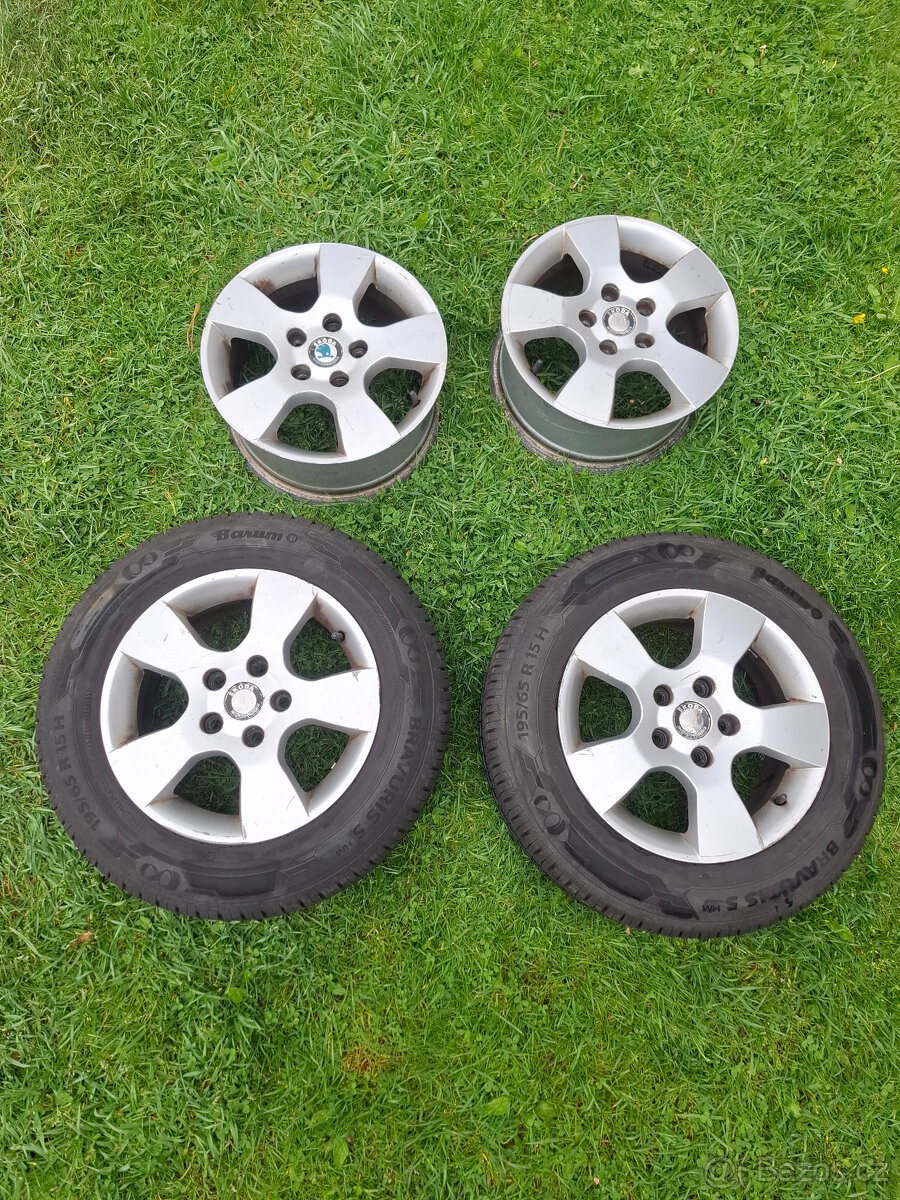 Pneu Barum 195/65 R15 – 2x Bravuris 5, 2x Polaris 6 + Al dis