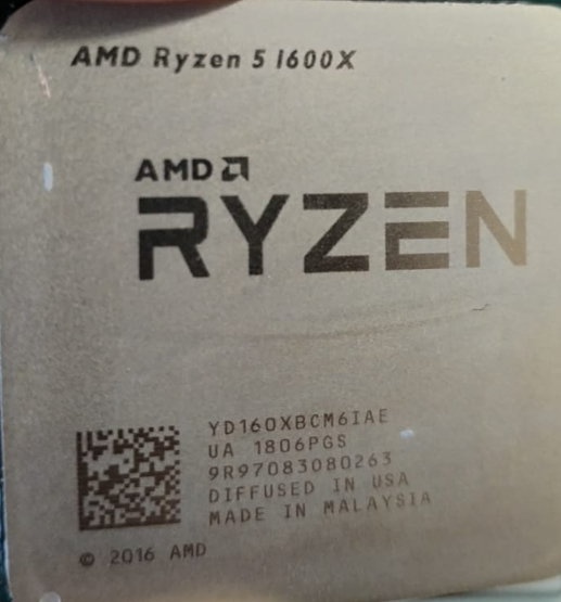 CPU Ryzen 5 1600X