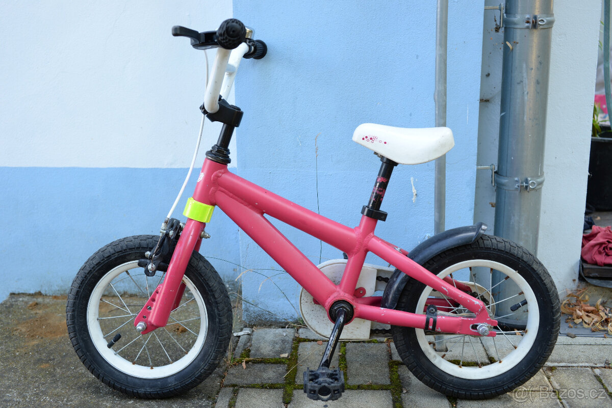 Kolo dětské 12" růžové pro holky