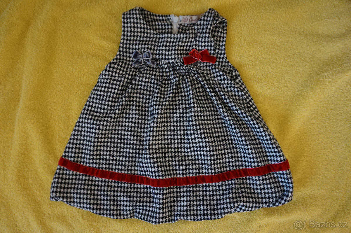 teplejší šatičky s mašlemi - vel. 74