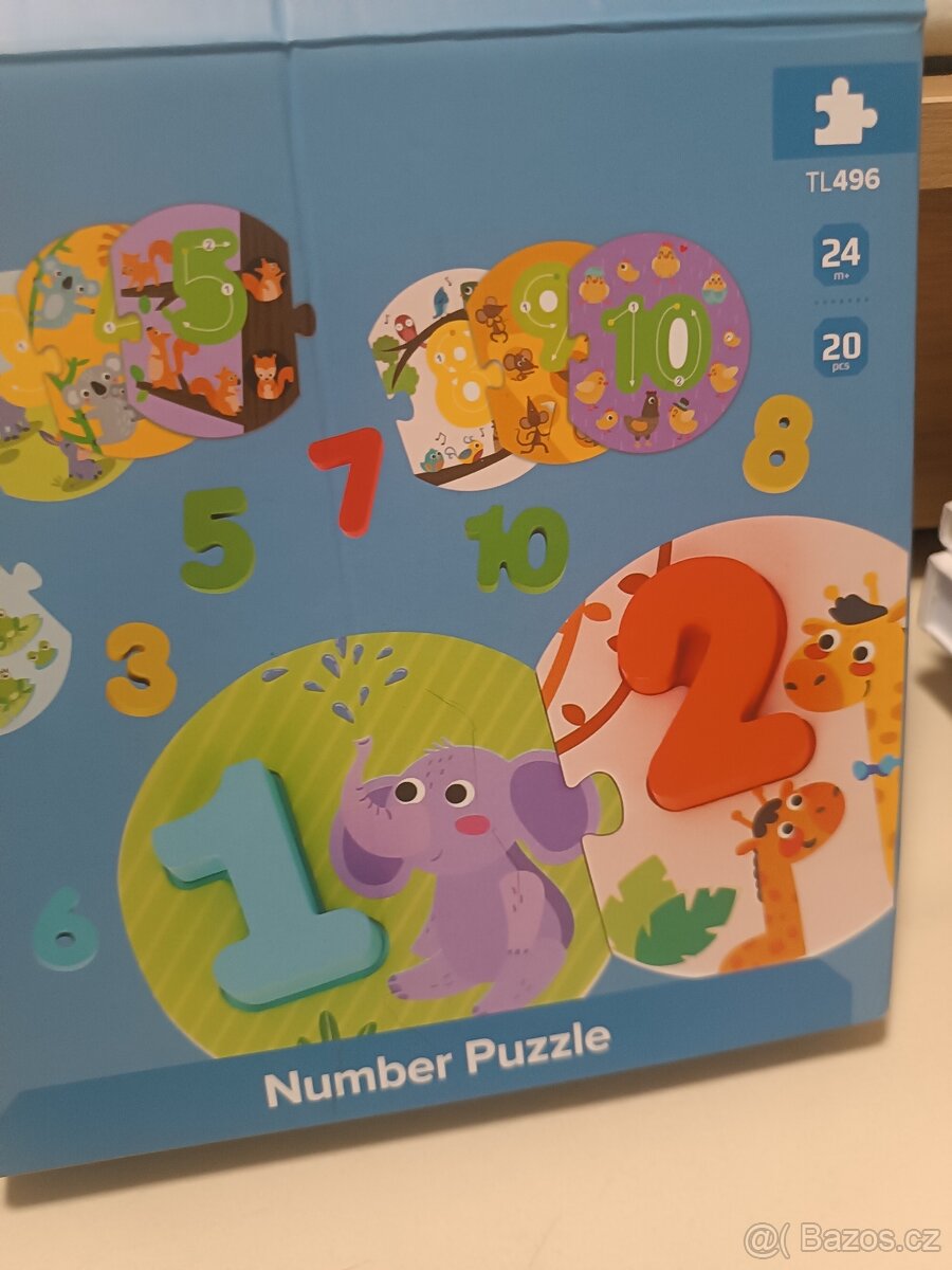 Tooky Toy dřevěné puzzle s čísly