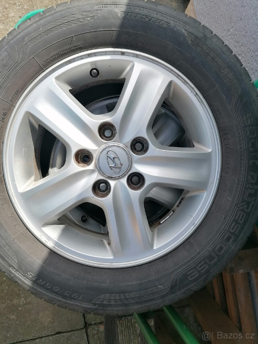 4x ALU kola 114.3 + pneu Danlop 195/65/R15 (Hyundai i30)