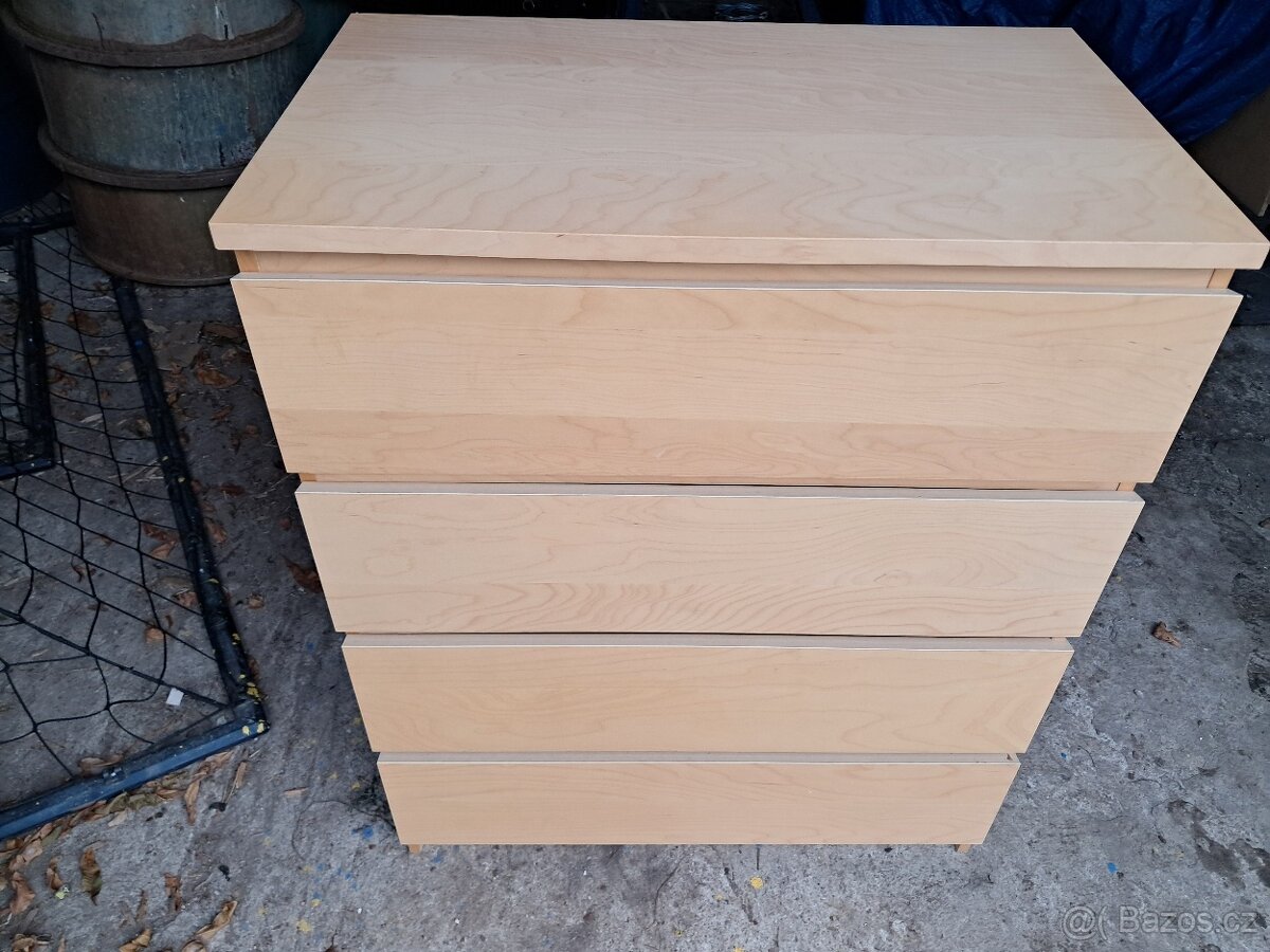 Ikea komoda Malm bříza 4 zásuvky