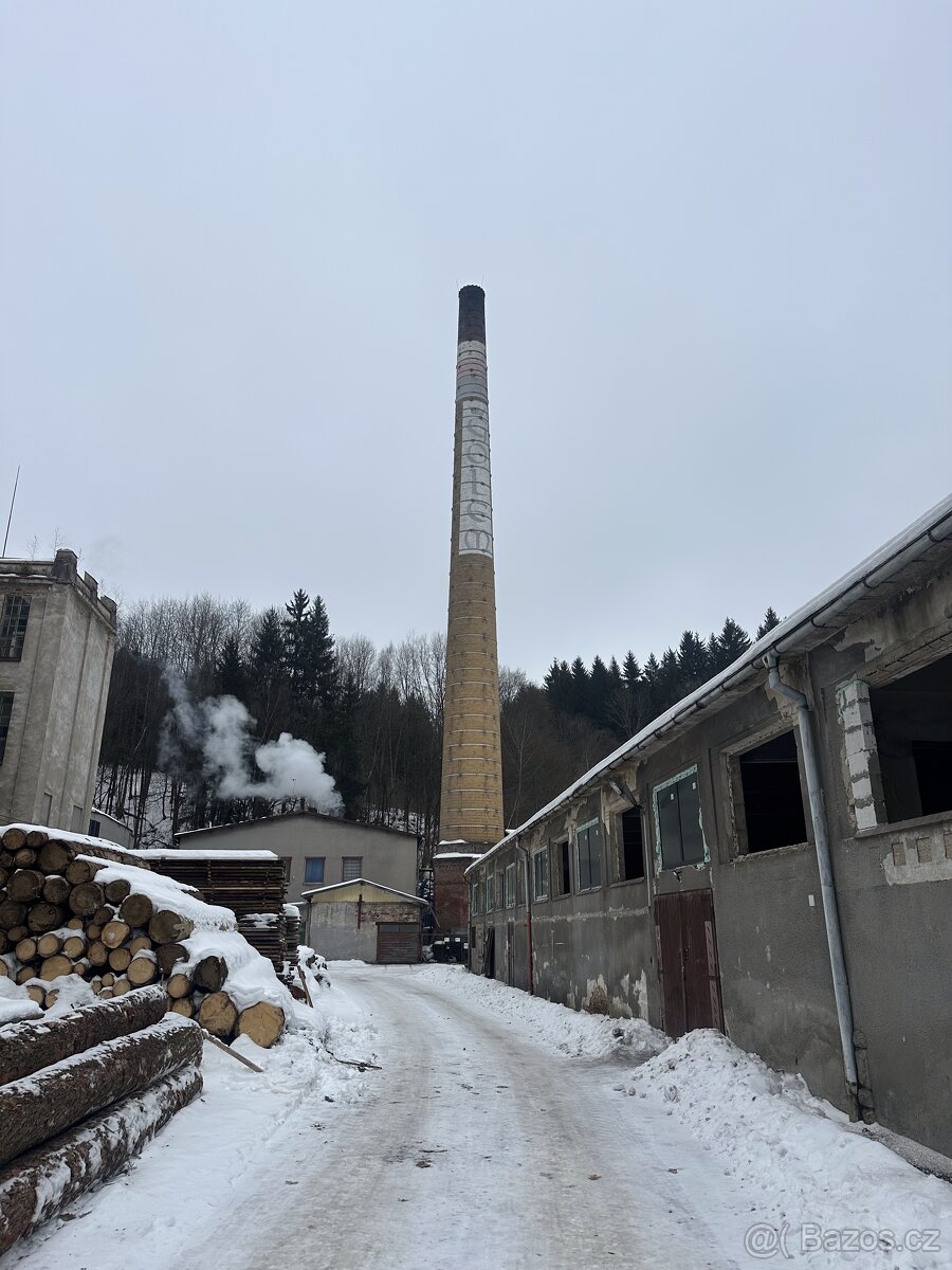 Prodám zděný komín Hamrovské kotelny 65 m pálena cihla