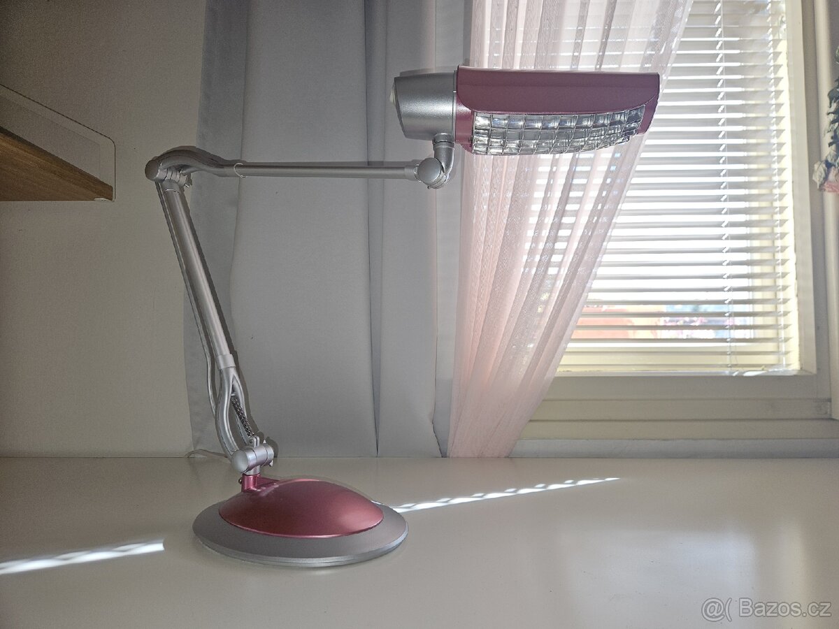 2x stolní lampa růžová