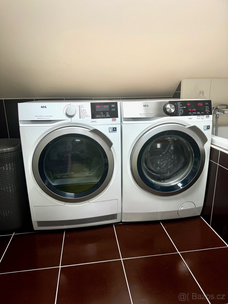 SET Aeg pračka 8kg + Aeg sušička 8kg