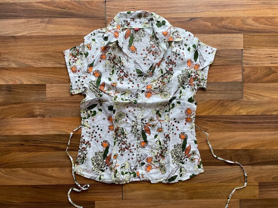 Květinová halenka s vázačkou, vel L/XL, S.Oliver