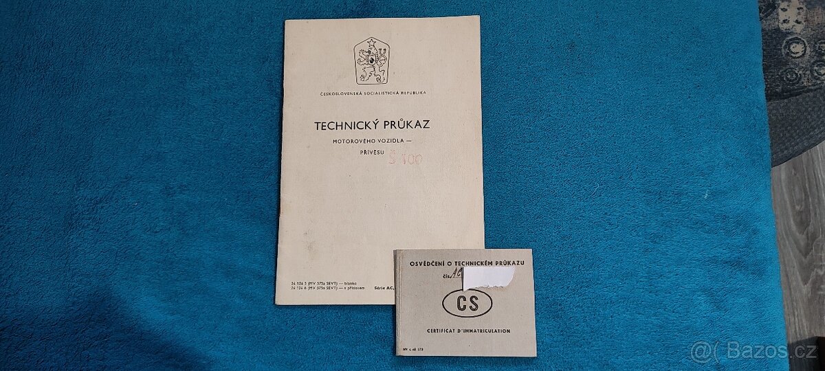 Doklady funkční ŠKODA 100 r.v.1970