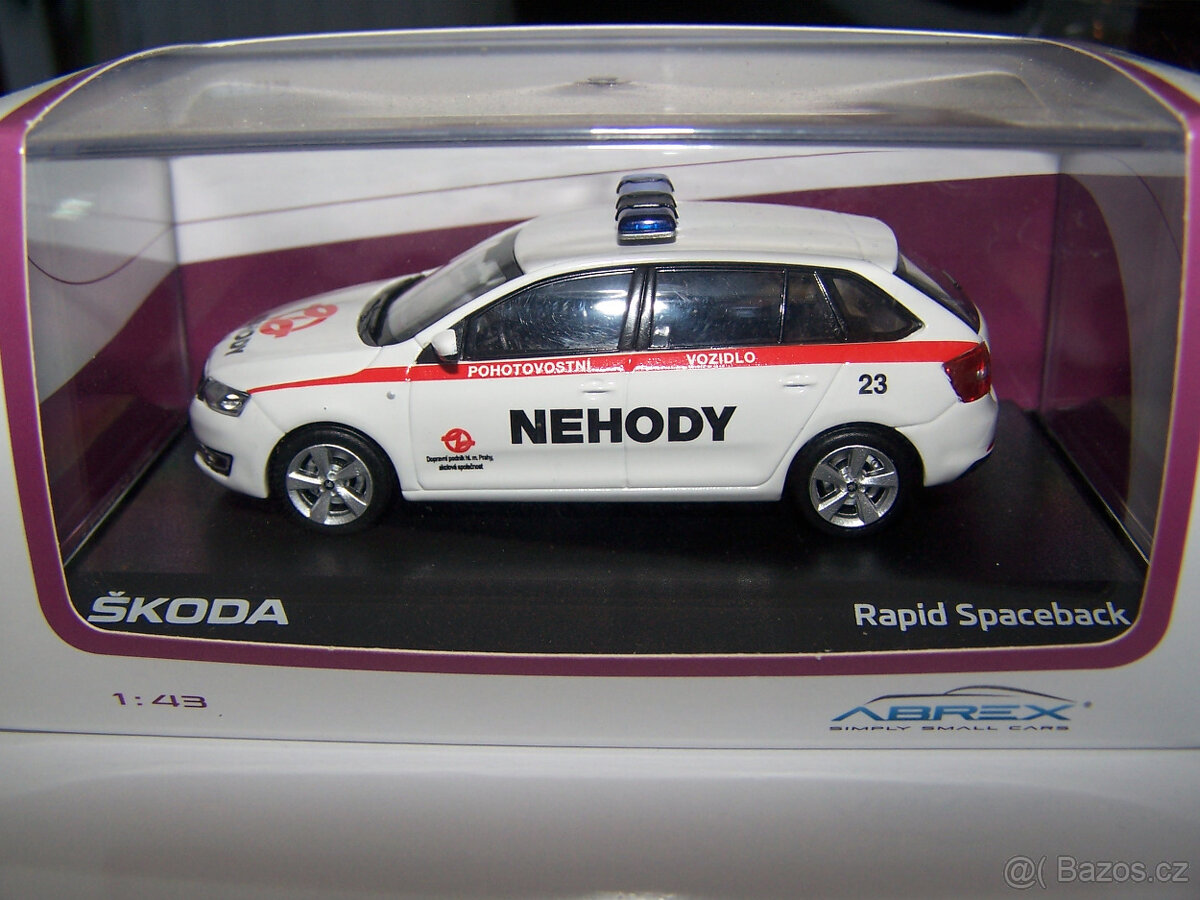 ŠKODA RAPID SPACEBACK (2013) - DP PRAHA NEHODY 1/43 model AB