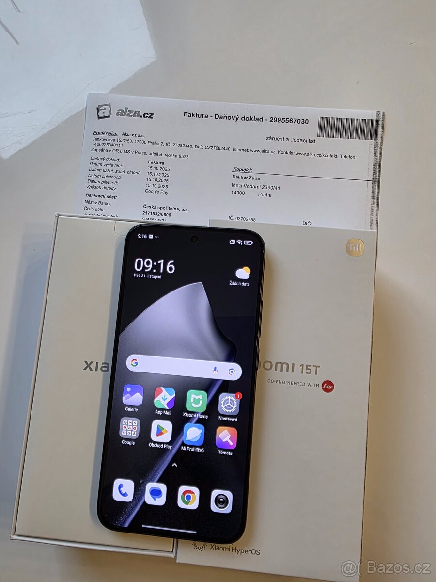 Xiaomi 15T BLACK 256GB 12GB RAM