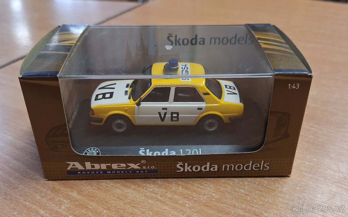 Škoda 120L VB - 1.edice bílé sloupky (Abrex)1:43