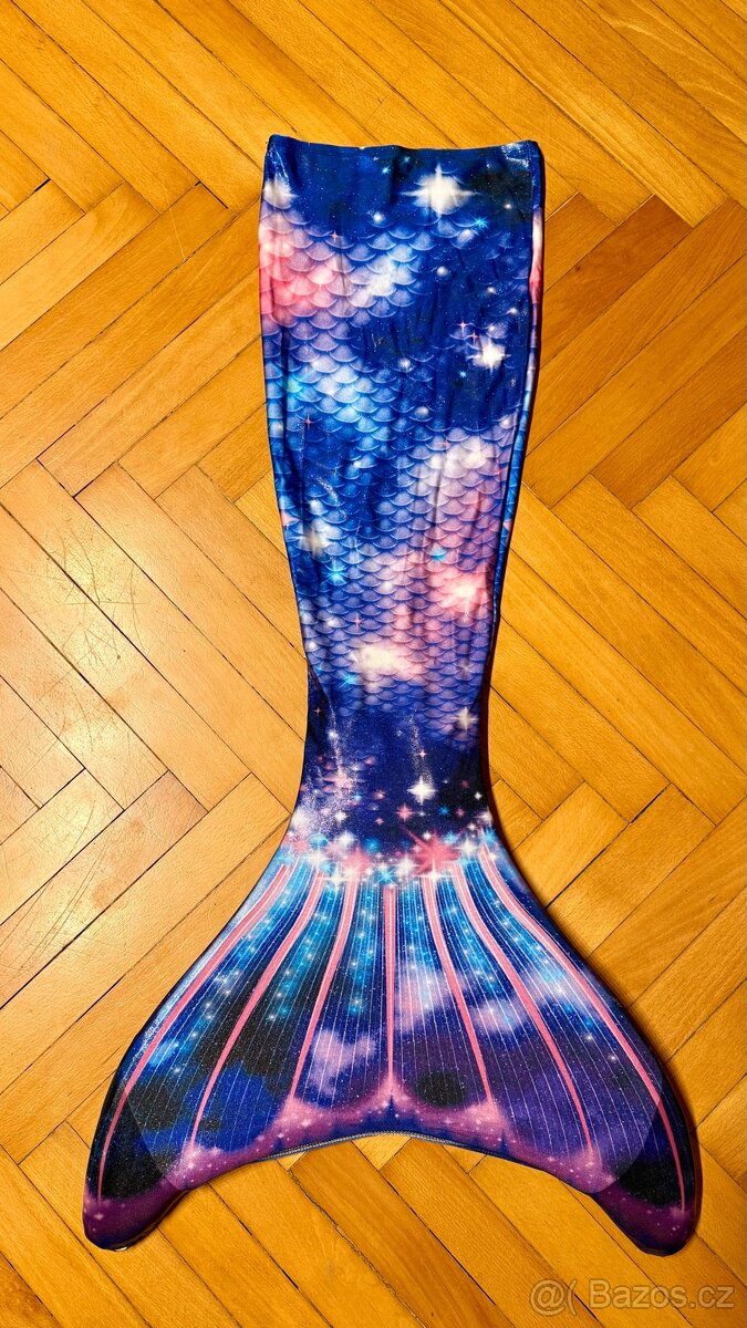 Kostým mořská panna s ploutví a batohem na monoploutev