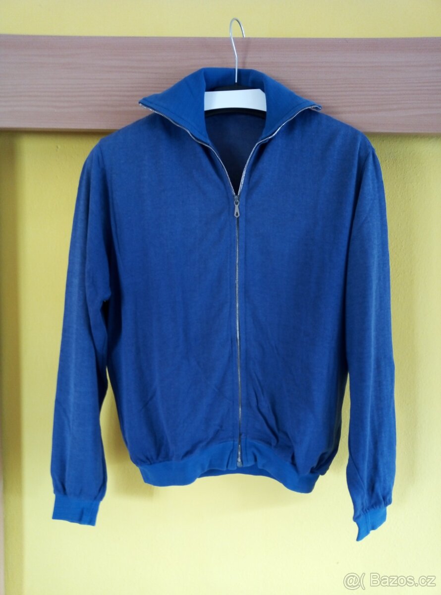 Prodám RETRO modrou teplákovou bundu r. 1964