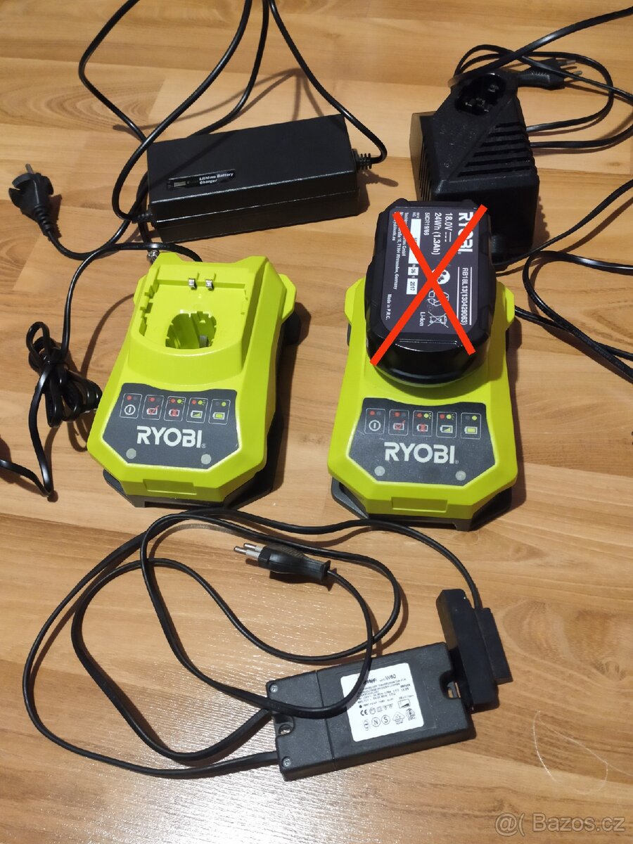 Nabíječky: BOSCH, RYOBI a Li-lon Aku 67,2V