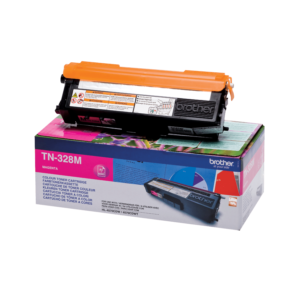 Originální toner Brother TN-328M, purpurový, 6000 stran