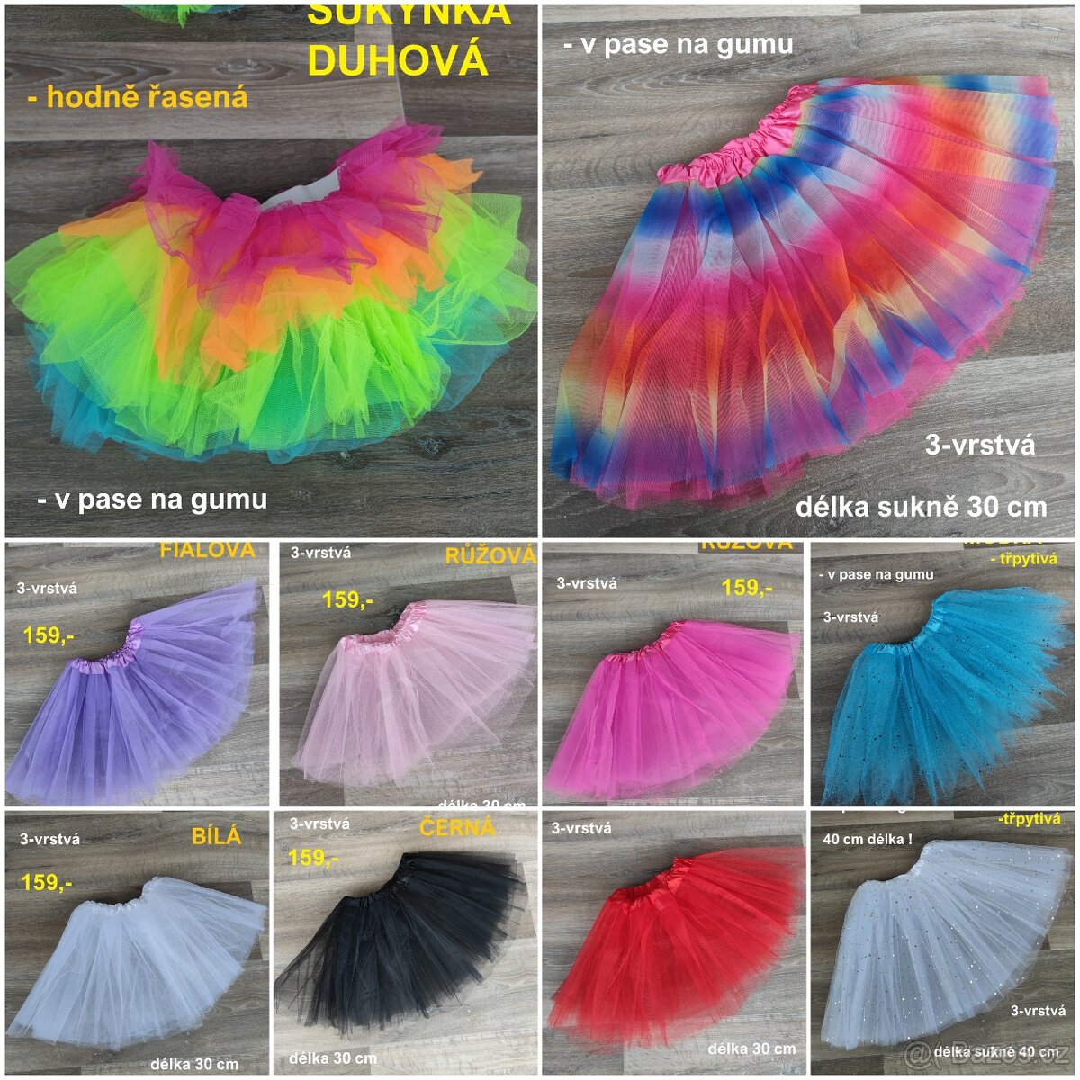 nové TUTU sukýnky