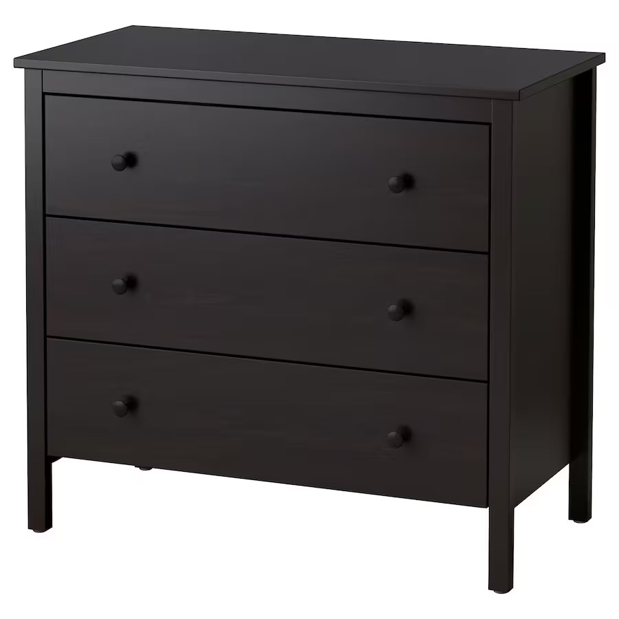 Černá komoda Ikea