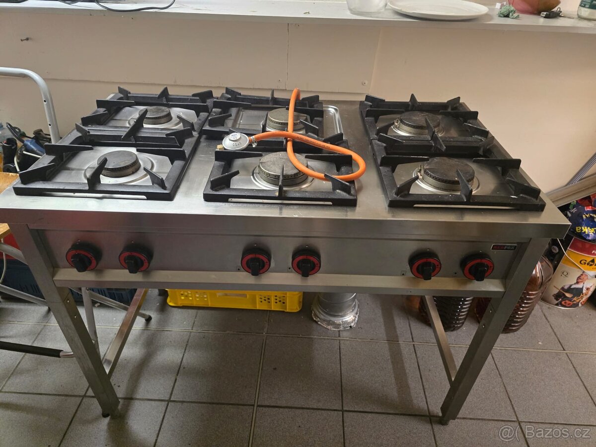 REDFOX Gastro sporák 6ti plotinkový na plyn