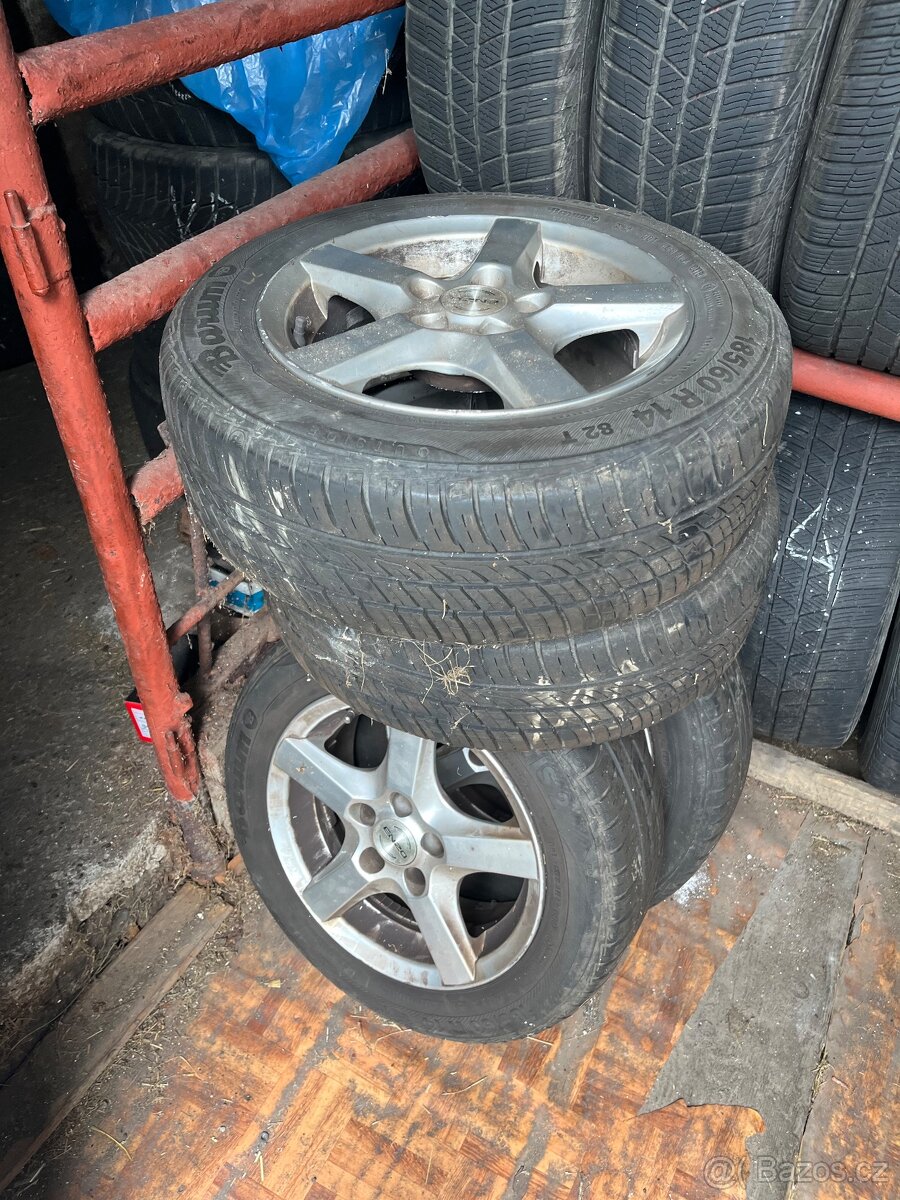 Sada Alu kol 14” Enzo včetně letních pneu