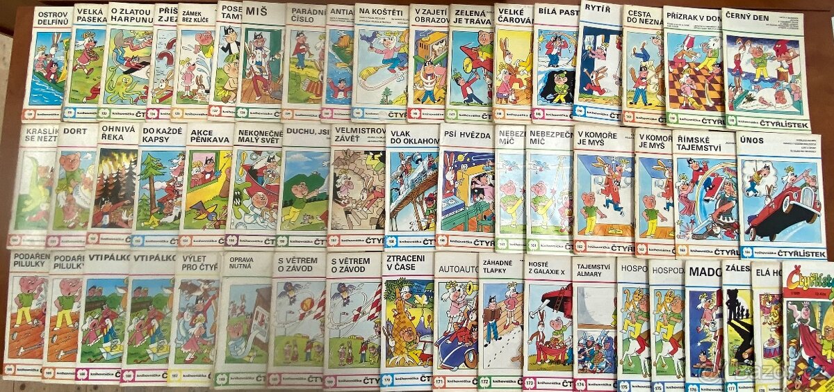 Čtyřlístek 70.–90. léta – výběr ze 100+ výtisků, i vzácnější