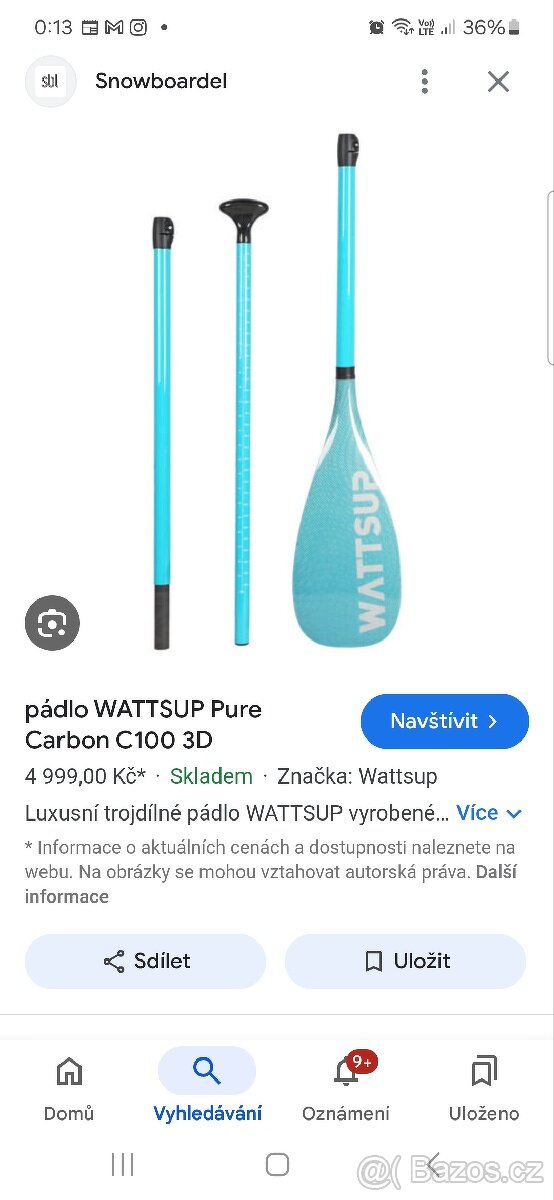 Karbonové pádlo whatsupp