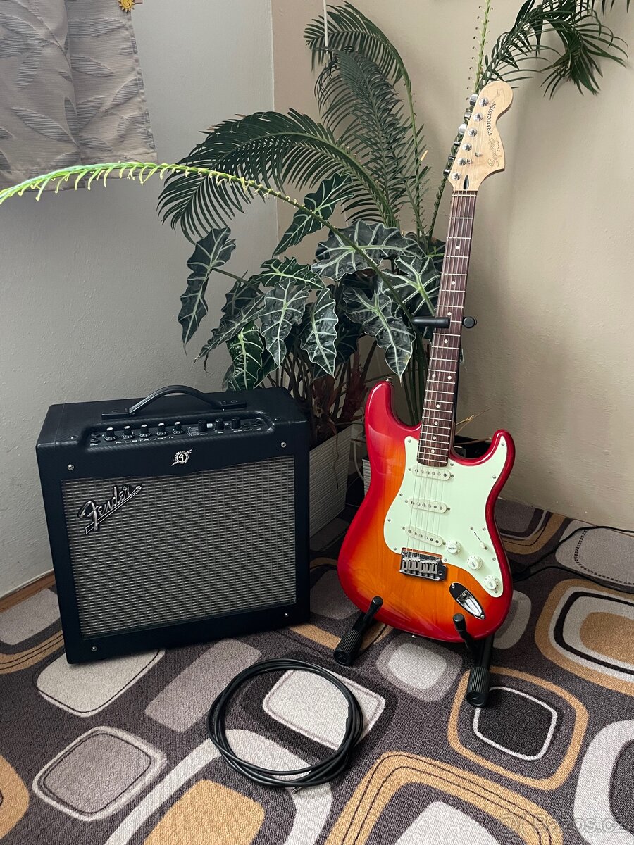 Squier Stratocaster Standard Series + Fender Mustang V2 110W