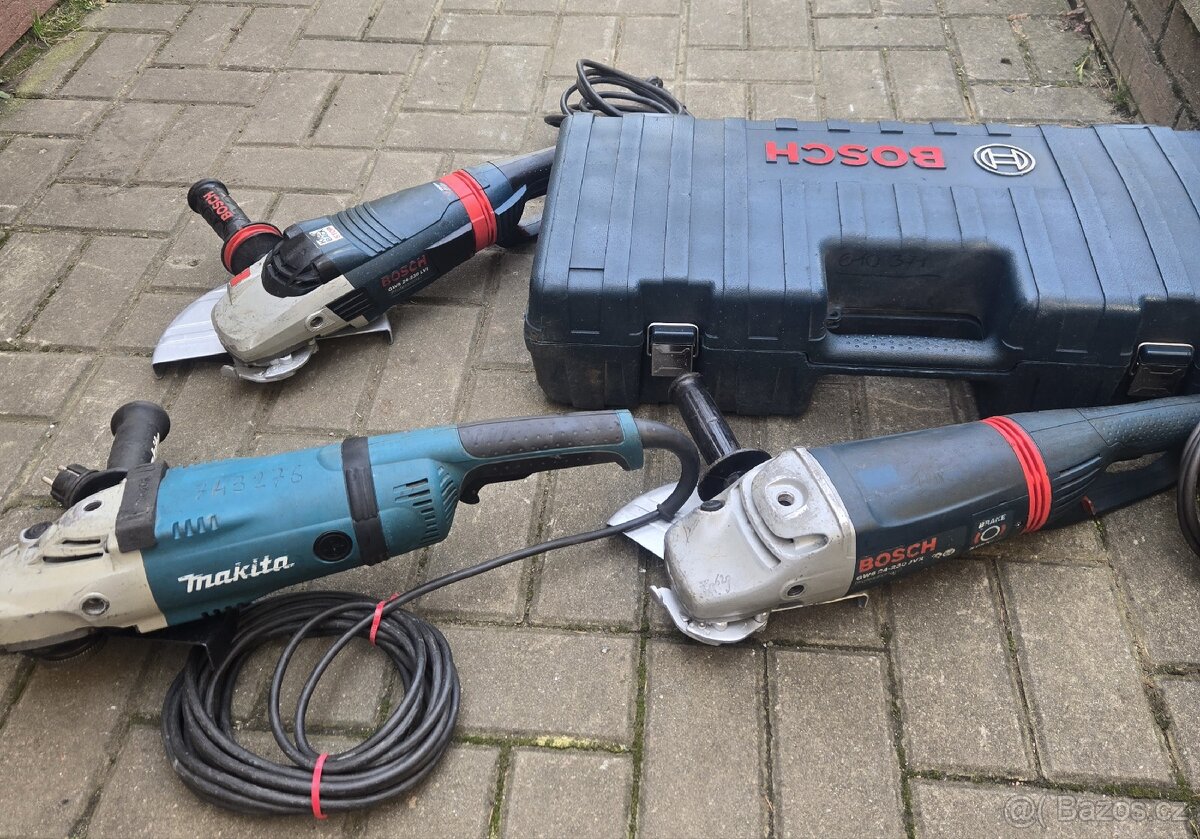 BOSCH, MAKITA, velké úhlové brusky 230mm