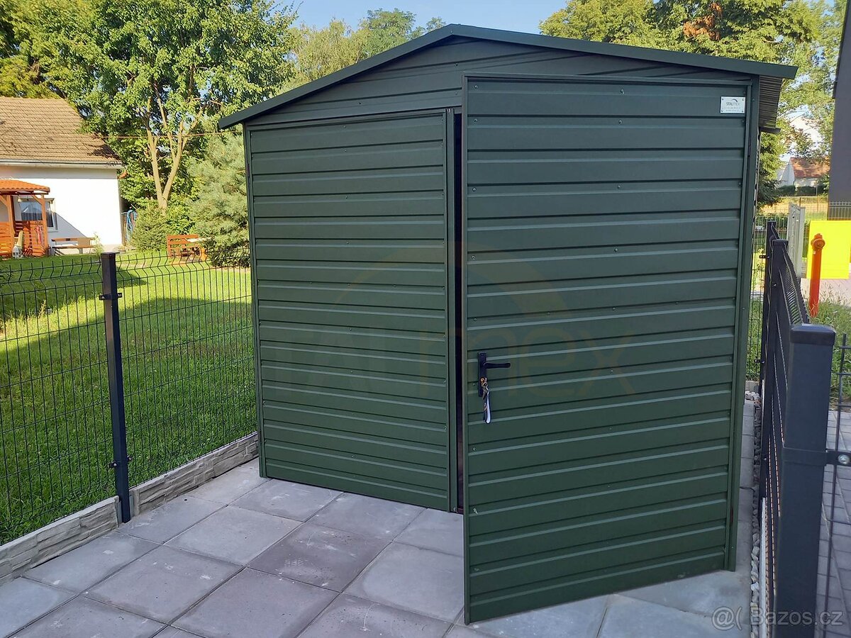 zahradni domek zelený 2.5m x 3m