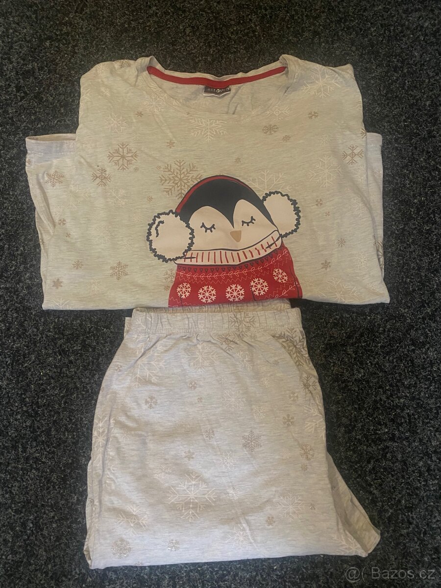 Dámské vánoční pyžamo, velikost XXL