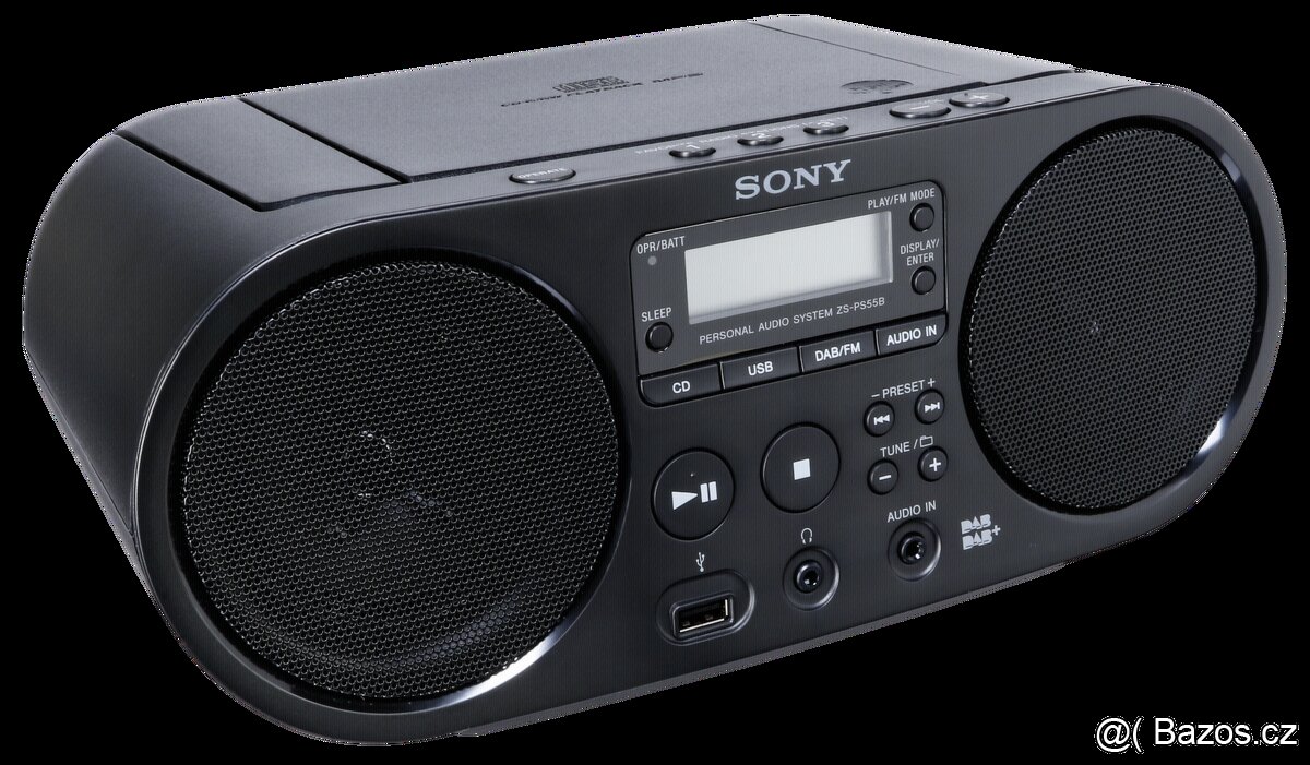 Sony CD Boombox ZS-PS55B DAB+ DAB, FM stereo radio, USB