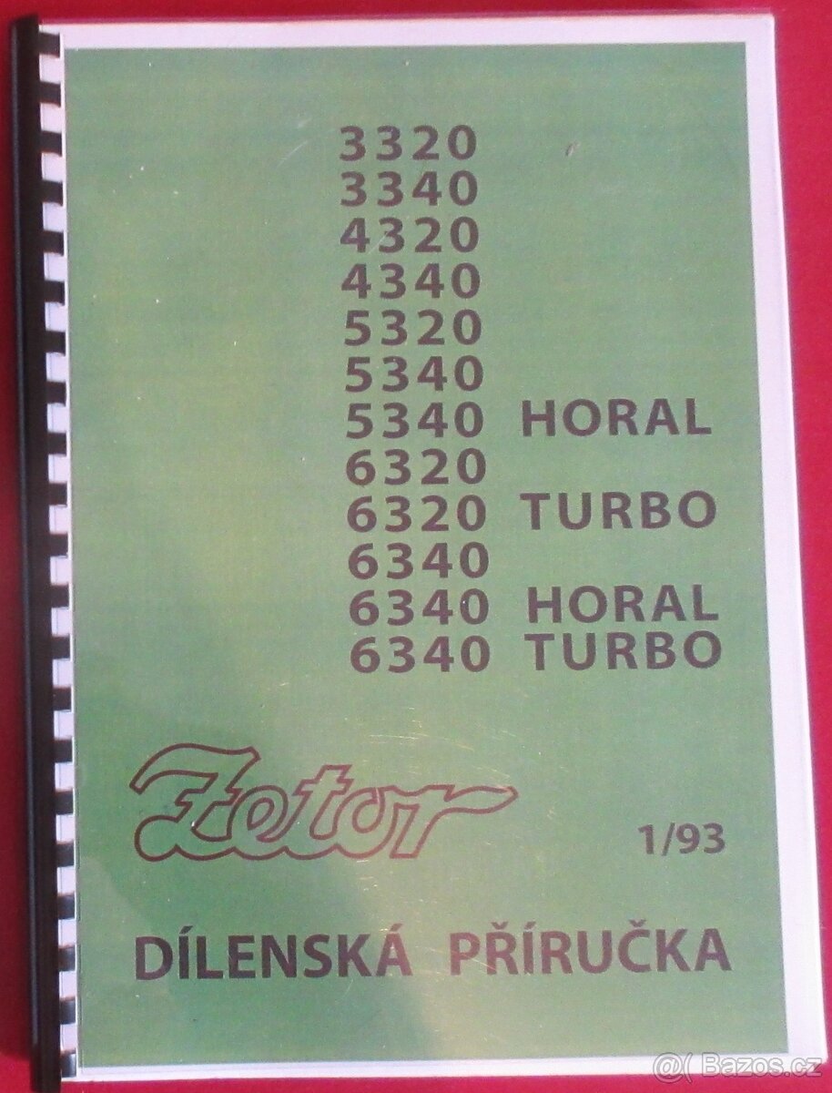 Zetor 3320-6340 díl. příručka, návod, kat. dílů 3340-7340