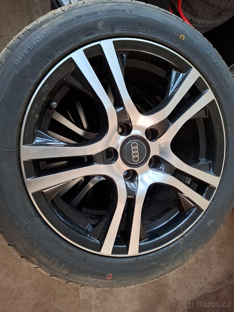 Alu Kola 17" 5x112 Nové pneu Tomket 225/50/17