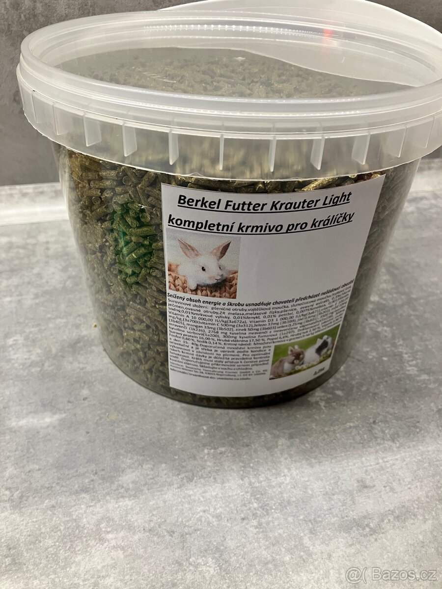 Granule pro Kraliky Berkel Futter Kräuter Light 2,2 kg