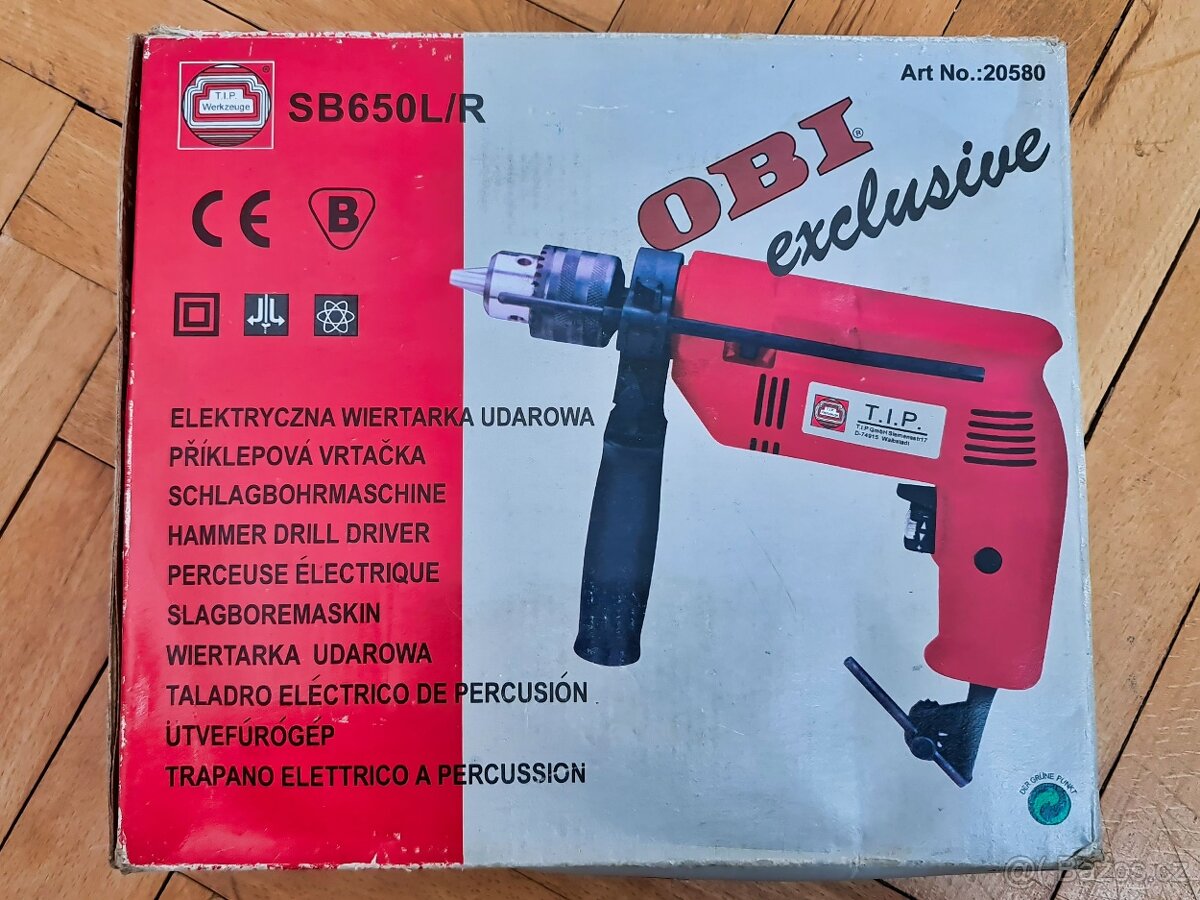 Příklepová vrtačka SB650L/R