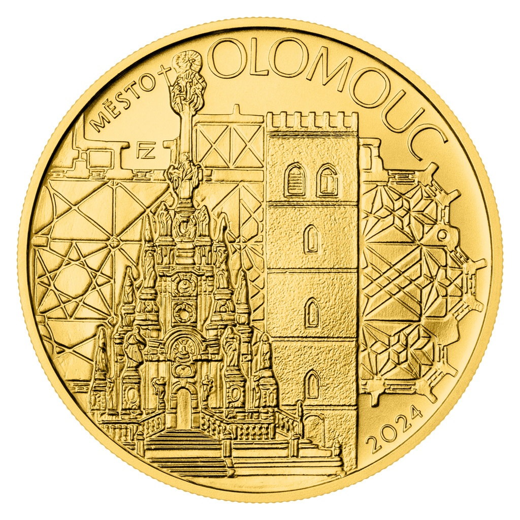 Zlatá mince ČNB 5 000 Kč - Olomouc BK (2024)