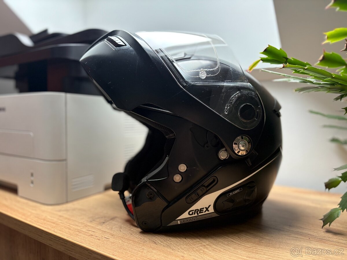 Výklopná přilba na motorku Grex G9.1 s interkomem, vel. S