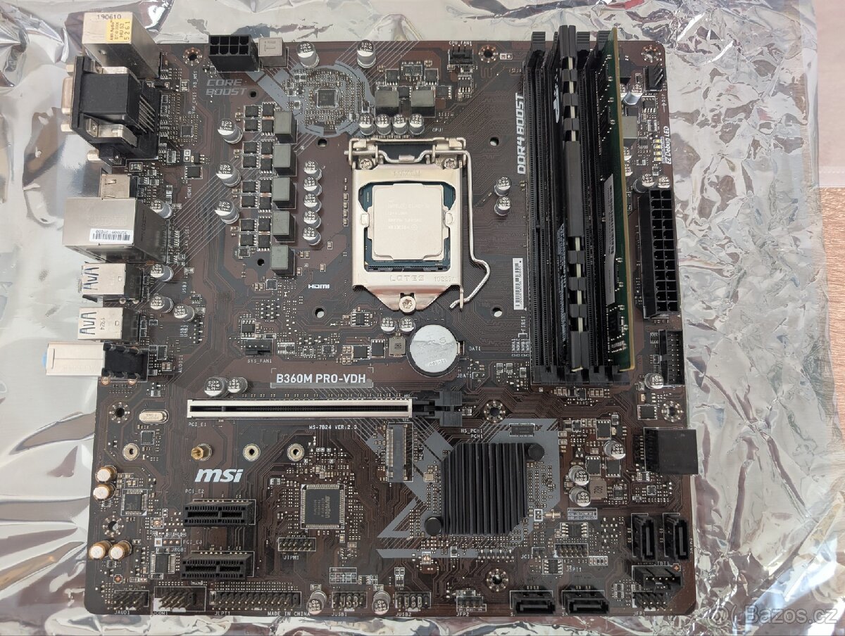 MSI B360M Pro-VDH + i3 9100F + 12GB DDR4 2666MHz + W11 Pro
