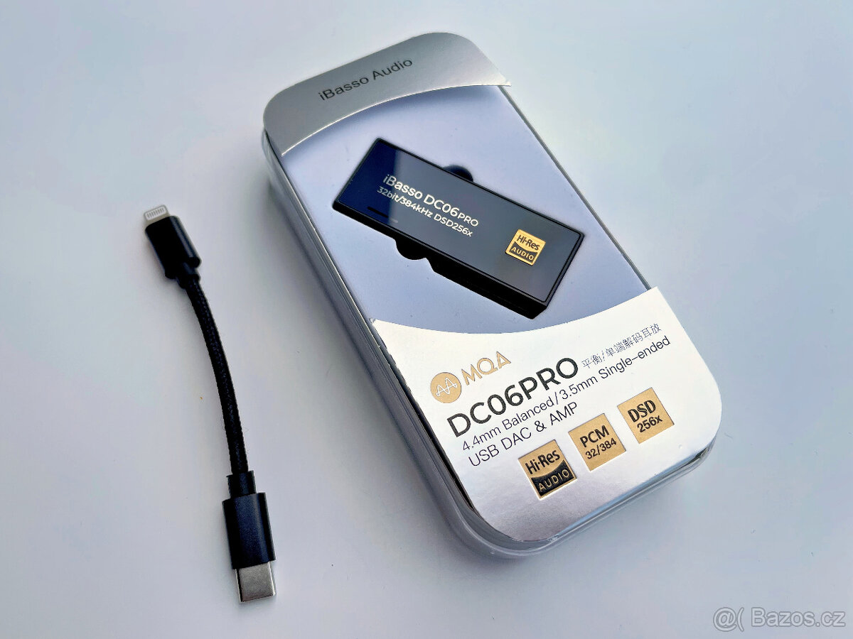 Prodám nepoužívaný sluchátkový zesilovač a DAC iBasso DC06 P