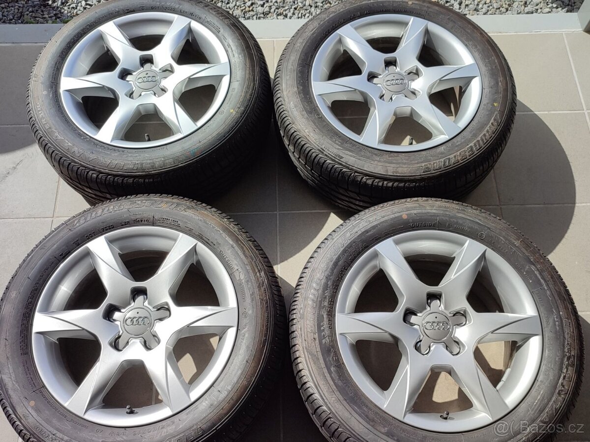 Zánovní originál ALU komplet AUDI 16" 5x112 ET35 pneu 205/6