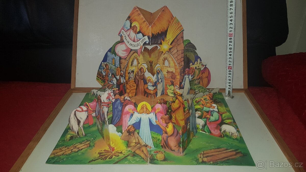 Velký staročeský rozkládací Betlém, délka cca 45 cm
