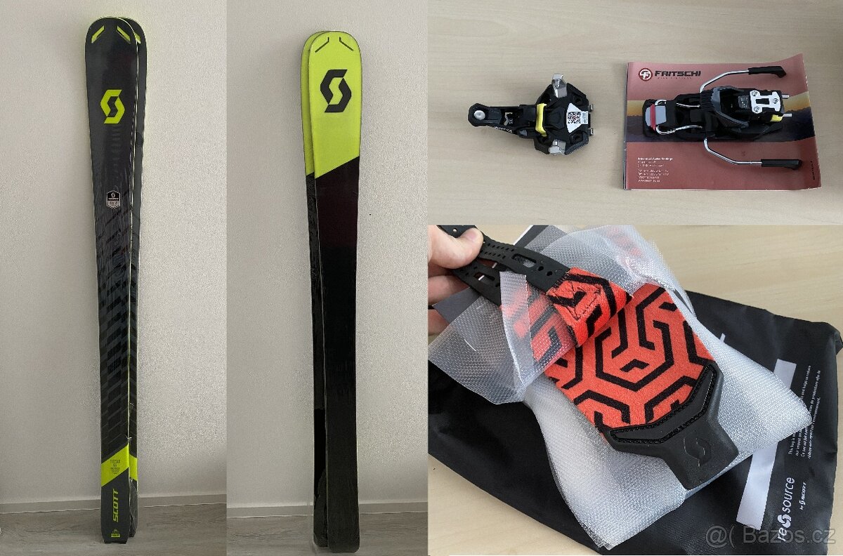 Skialpy Scott Superguide 95 + vázání + pásy - nové