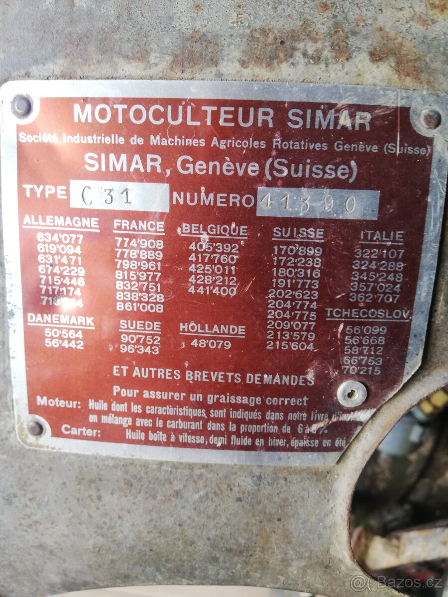 Historický motokultivator made in Swiss