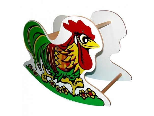 houpací dřevěný kohout