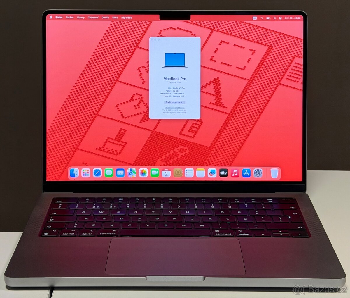 MacBook Pro 14” CTO 2021 /32GB/M1 Pro/512GB SSD DISK/Záruka