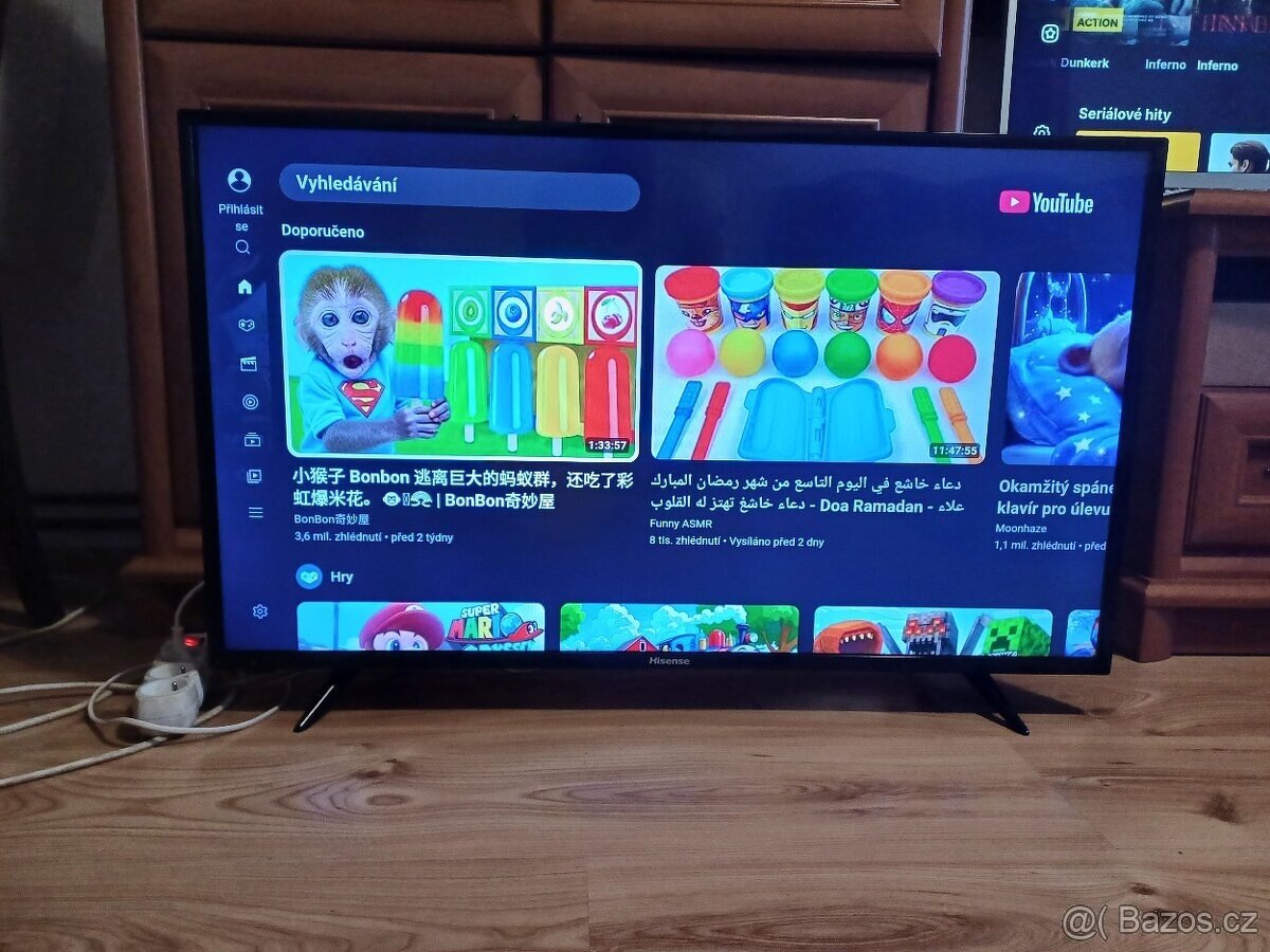 39" 99cm, Smart TV Hisense H39A5600, WiFi, dvbt2