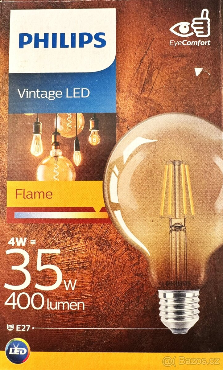 Žárovka retro - PHILIPS - LED 4W (35W) - nová
