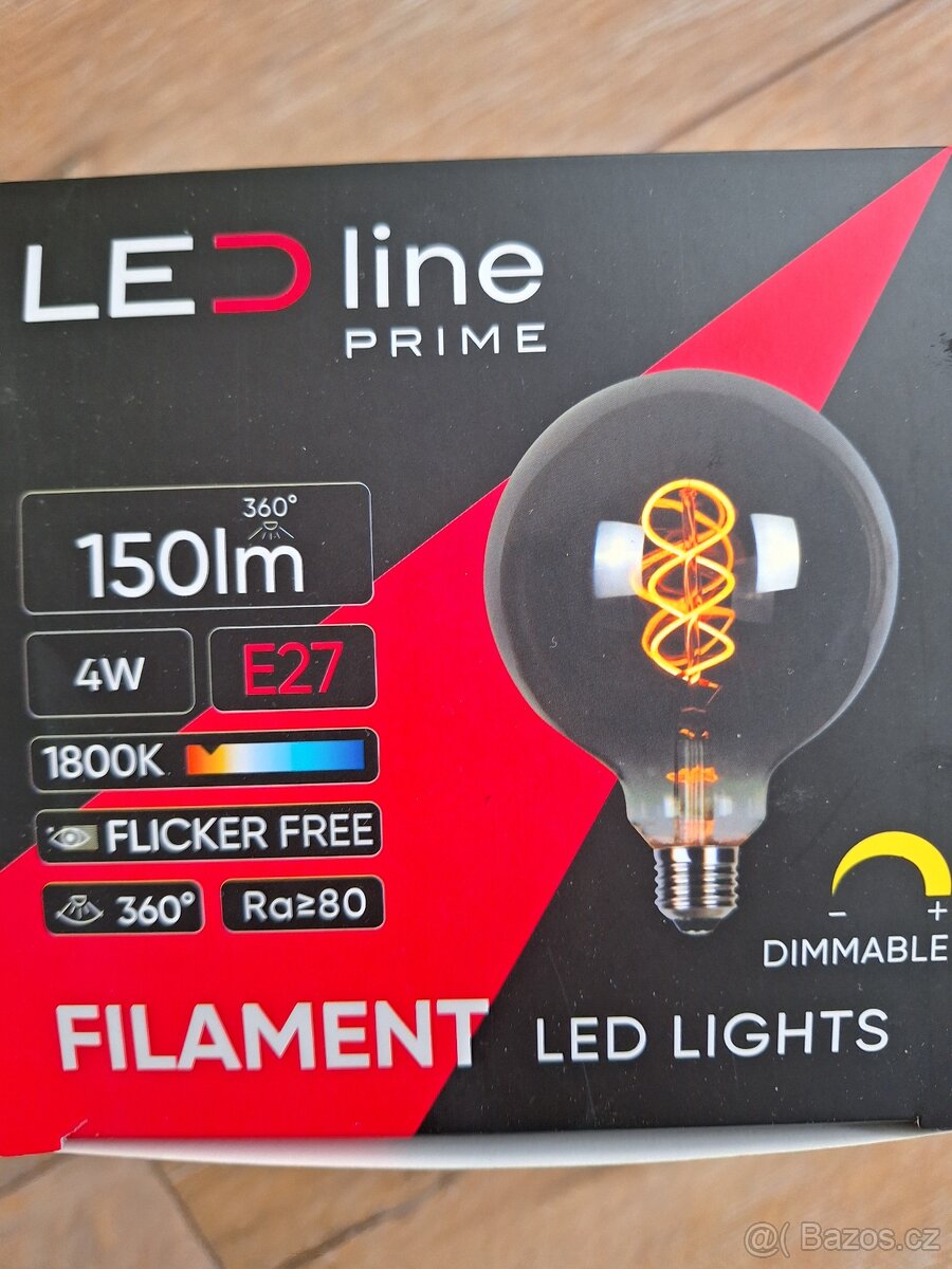 LED žárovka E27 4W koule RETRO grafitová stmívatelná