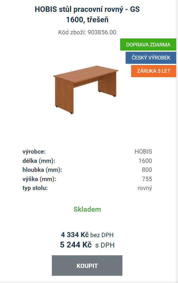Hobis stul pracovni