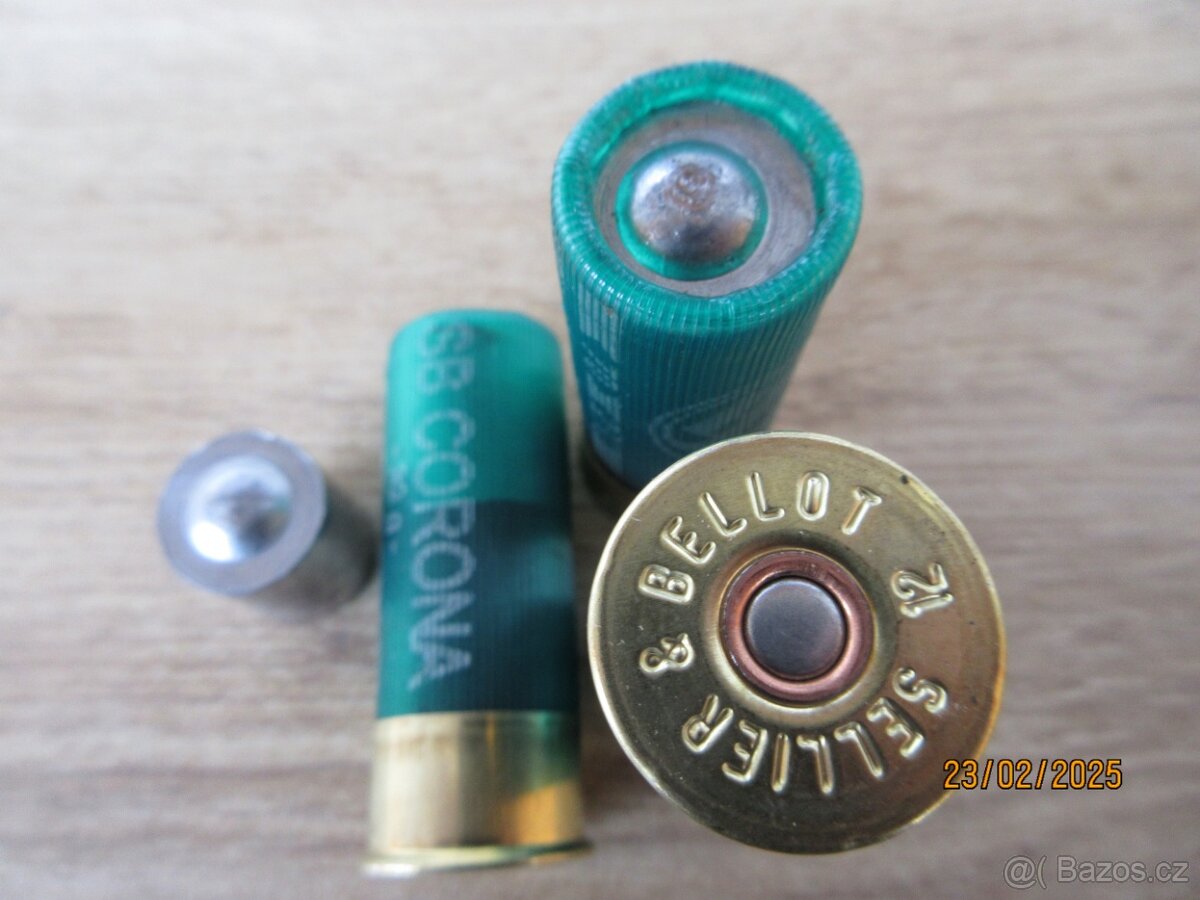 Slug brokový náboj ráže 12/60 slug čenoprachý