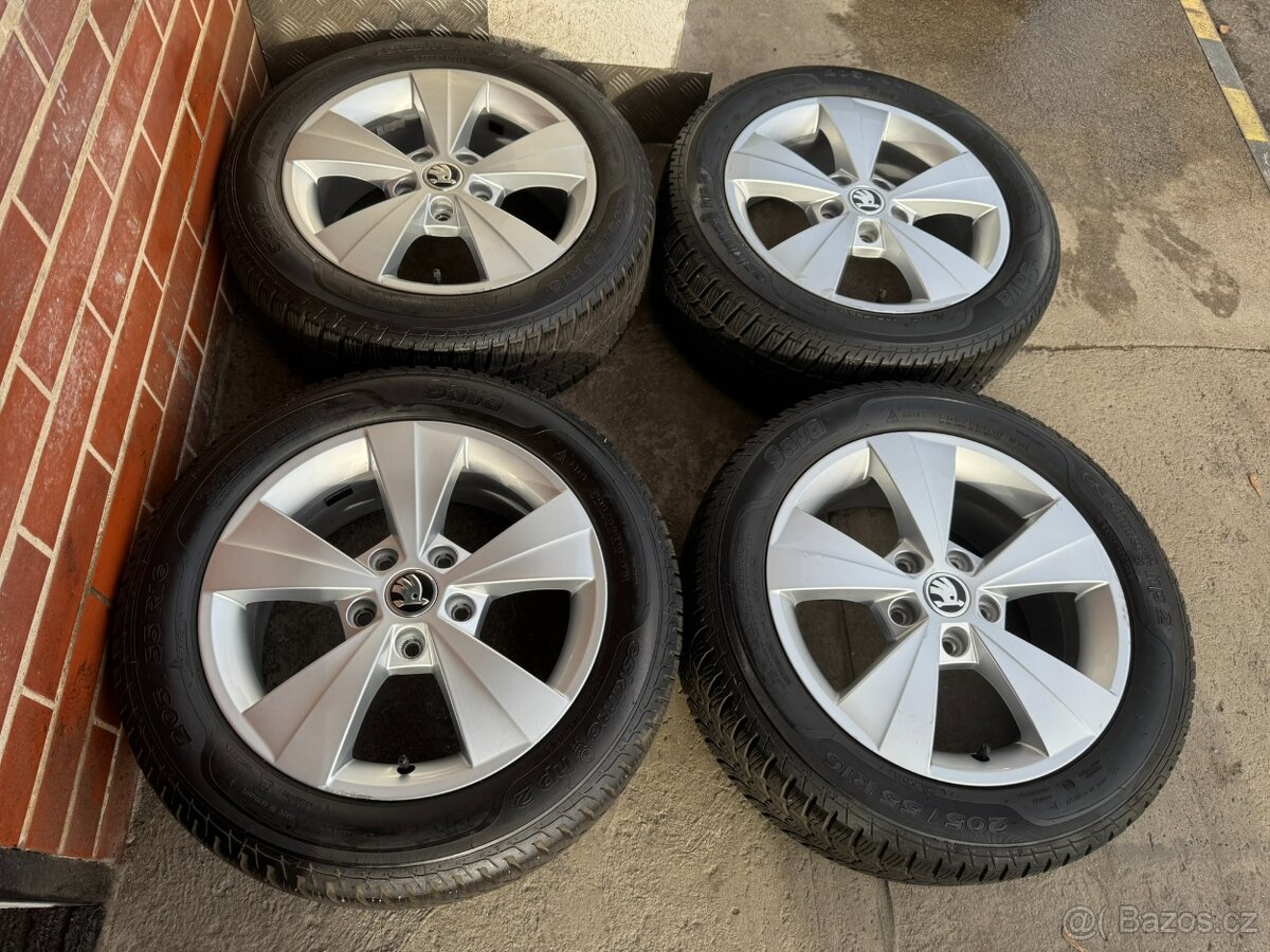 Alu 16" 5x112 škoda VELORUM zimní 70% O3, Pěkné